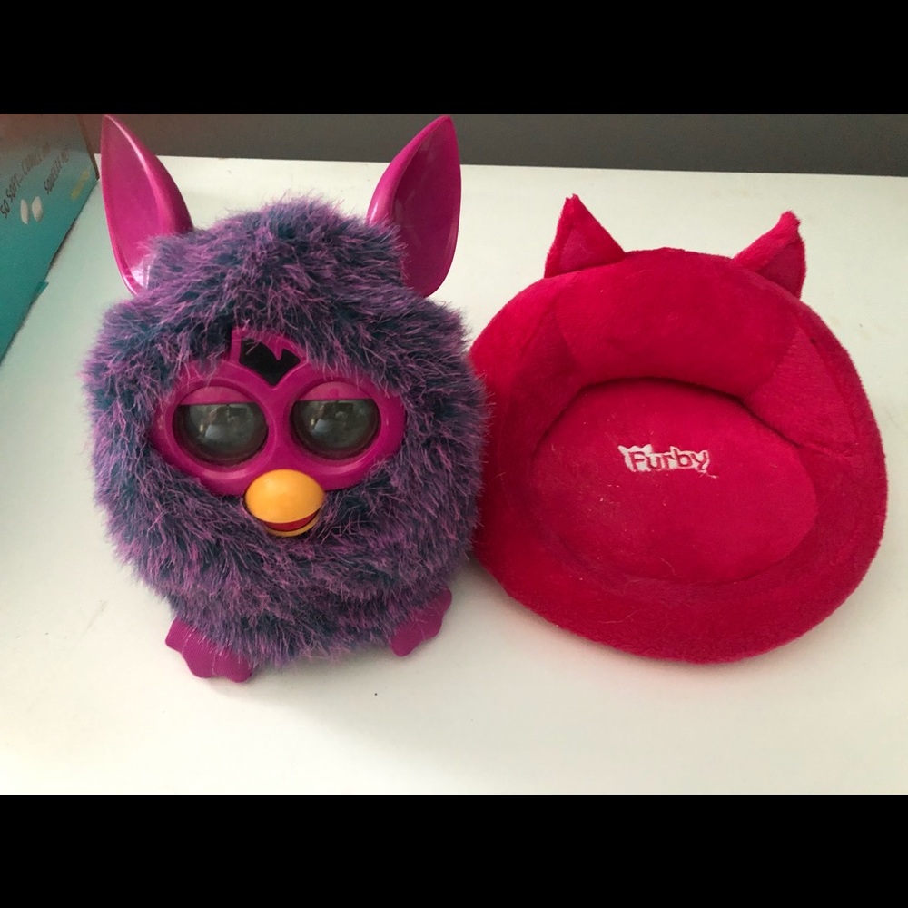 Furby and couch